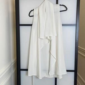 No sleeve fancy white jacket